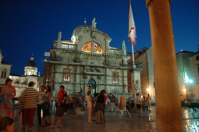 Dubrovnik by night, st. Blaise church